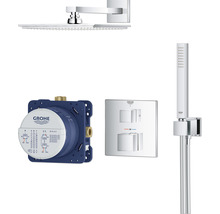 Sprchový systém Grohe s hlavovou sprchou, ruční sprchou, podomítkovým tělesem a termostatickou baterií