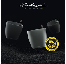 Tři květináče Lechuza a logo pro recyklovaný plast.