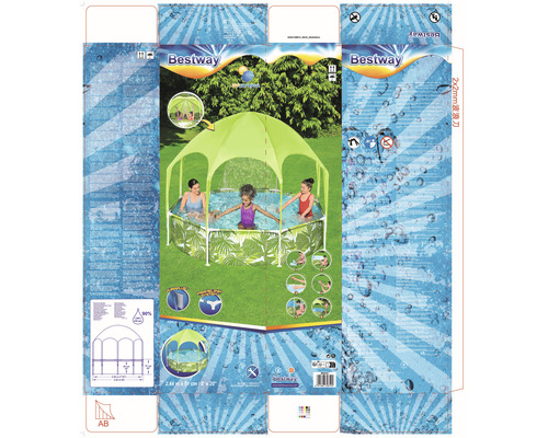 Balení dětského bazénku Bestway se sluneční stříškou