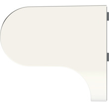 Nástěnná police se zaobleným rohem