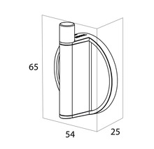 Technický výkres držáku ručníků s rozměry