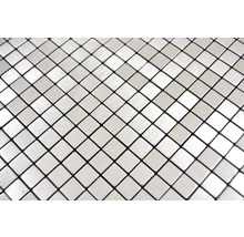 Kovová mozaika čtvercová hliník silver silk brushed