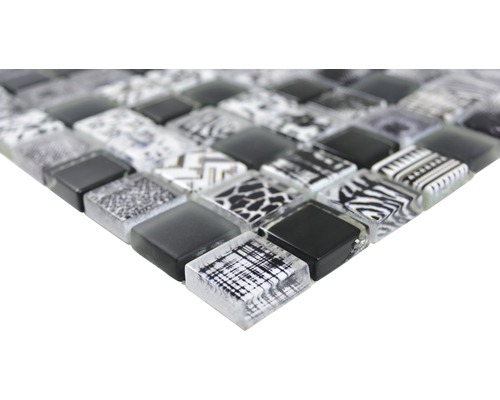 Mozaiková dlaždice ze skla a přírodního kamene