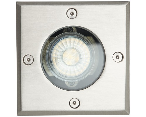 Čtvercové vestavné zemní svítidlo z nerezové oceli s LED žárovkou