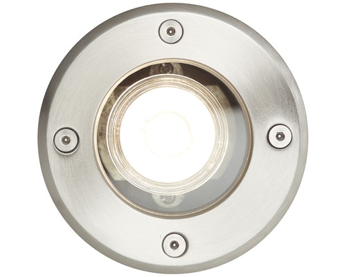 Kulaté zápustné bodové svítidlo z kovu se čtyřmi šrouby