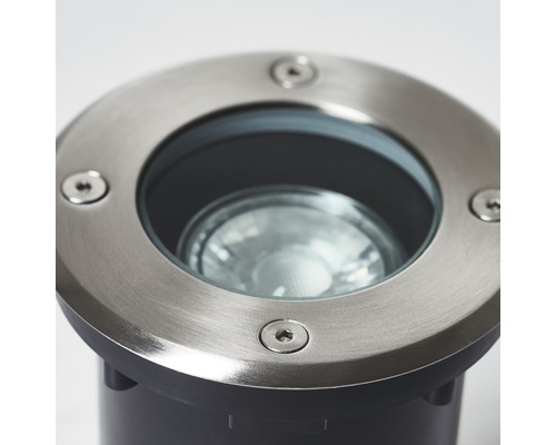 Zápustné zemní svítidlo z nerezové oceli se světelným zdrojem