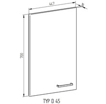 Skříňkové dveře BE SMART Modern D45 bílé-thumb-1