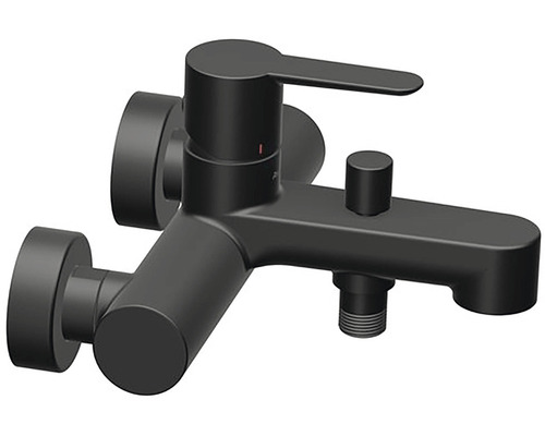 Černá vanová baterie pro montáž na stěnu