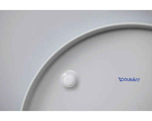 Detailní pohled na umyvadlo s logem Duravit