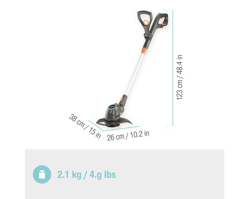 Vyžínač trávy s rozměry