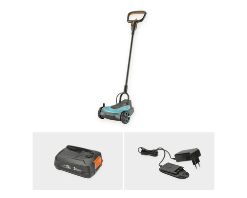 Sada akumulátorových nůžek na trávu Gardena s akumulátorem, nabíječkou a teleskopickou násadou