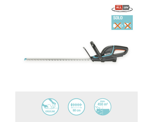 Akumulátorové nůžky na živý plot Gardena bez akumulátoru a nabíječky