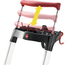 Schůdky Hailo L100 TopLine alu 4 stupně, nosnost 150 kg
