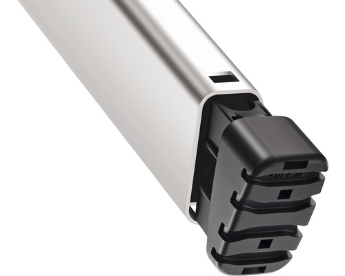 Detail hliníkové lišty s plastovým krytem