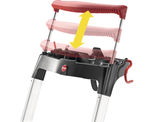 Obrázek nastavitelného madla stupňovitého žebříku