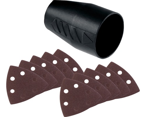 Trojúhelníkový brusný papír a adaptér vysavače pro elektrické nářadí