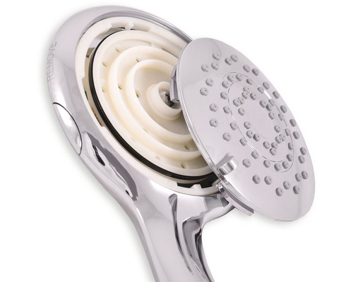 Ruční sprcha s odnímatelnou sprchovou deskou pro čištění.