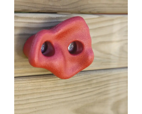 Červený lezecký úchyt pro montáž na stěnu