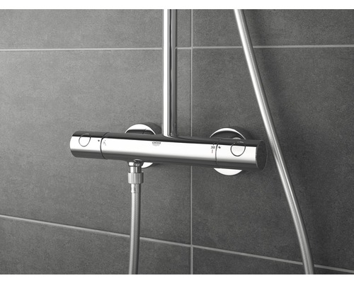 Nástěnná sprchová baterie s termostatem pro montáž na stěnu