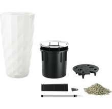 Komponenty sady květináčů Lechuza se zavlažovacím systémem