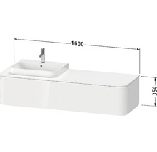 Skříňka pod umyvadlo s umyvadlem a rozměry