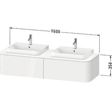 Dvojité umyvadlo se skříňkou a rozměry