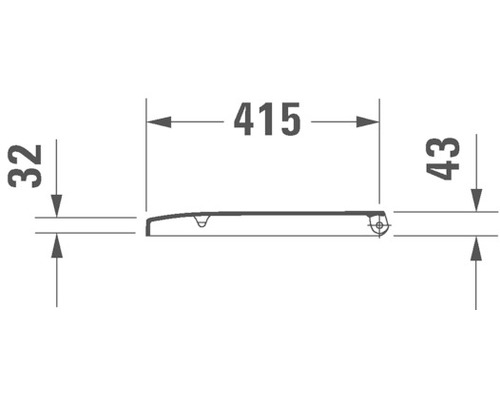 Technický výkres WC sedátka s rozměry