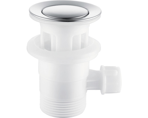 Umyvadlová výpusť z plastu s chromovým povrchem