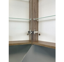 Zrcadlová skříňka bez osvětlení Sanox K-Line 120 x 13 x 70 cm beton antracit s 2 dvířky