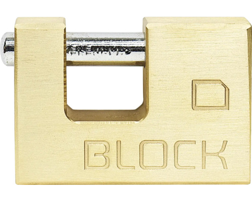 Mosazný blokový zámek s ocelovým třmenem