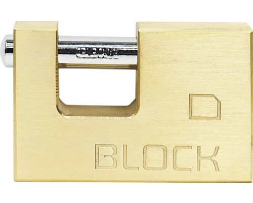 Mosazný blokový zámek