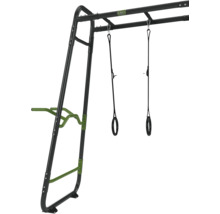 Cvičební stroj s hrazdou a gymnastickými kruhy