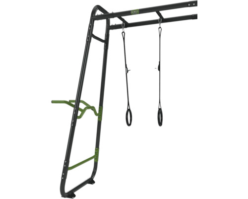 Cvičební stroj s hrazdou a gymnastickými kruhy