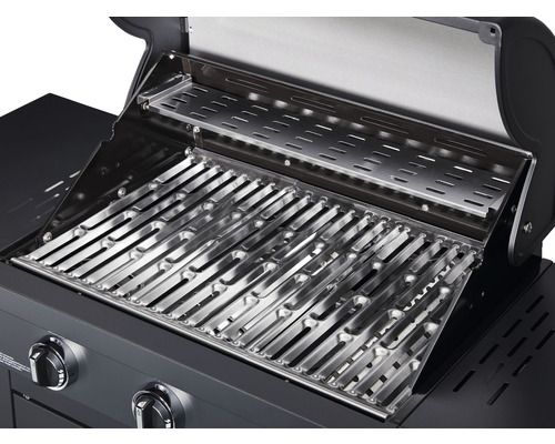 Gril s grilovacím roštem a roštem na ohřívání