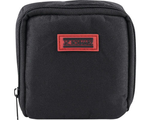 Černá brašna na nářadí se zipem a logem JC Schwarz