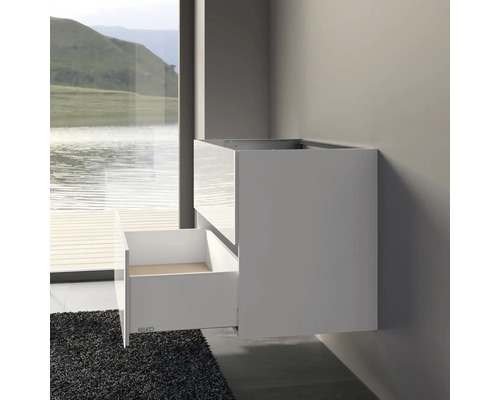 Nástěnná skříňka pod umyvadlo se zásuvkami v koupelně