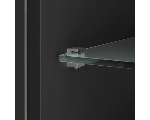 Skleněná police s držákem police do koupelny