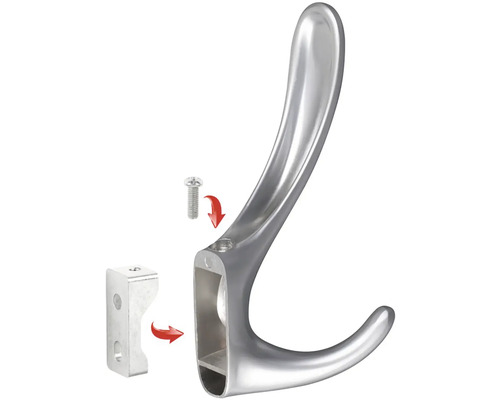 Kovový věšák na šaty s montážním příslušenstvím