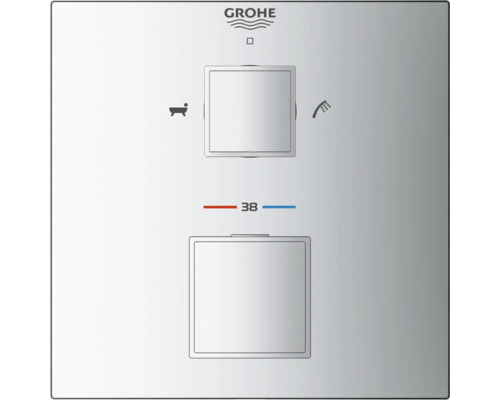 Logo Grohe termostatická baterie s vanovou a sprchovou ikonou
