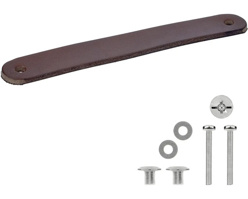 Kožená rukojeť s upevňovacím materiálem pro nábytek