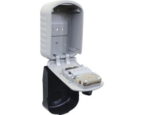 Otevřená schránka na klíče s číselným kódem pro montáž na stěnu