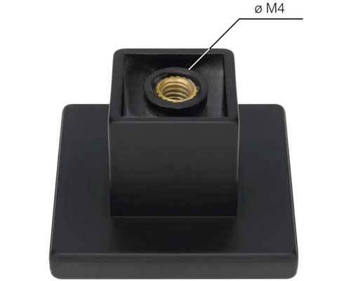 Detailní záběr nábytkové rukojeti se závitem M4