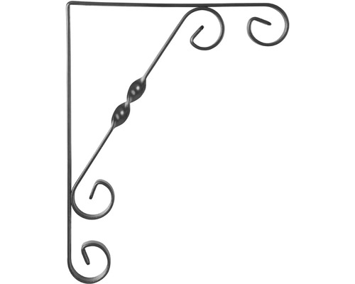 Kovová nástěnná policová konzole s ozdobnými dekoracemi