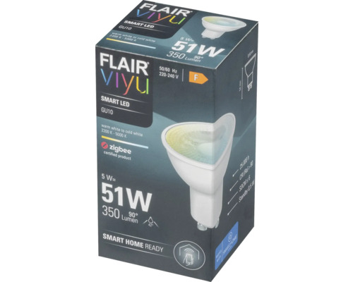 Balení chytré LED žárovky Flair Viyu, patice GU10