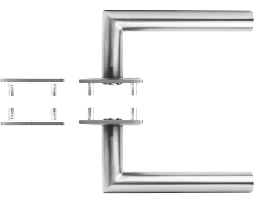 Nerezová klika ke dveřím s rozetami