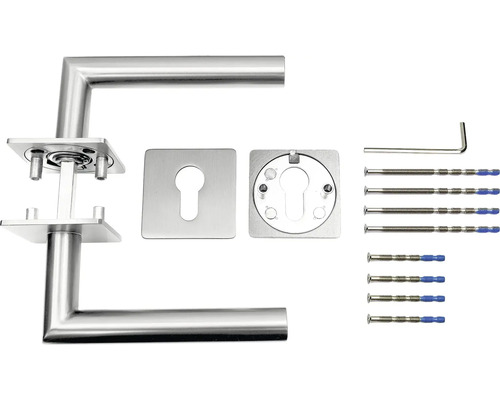 Sada kliky z nerezové oceli s montážním materiálem