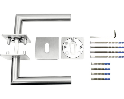 Souprava nerezové kliky ke dveřím s příslušenstvím