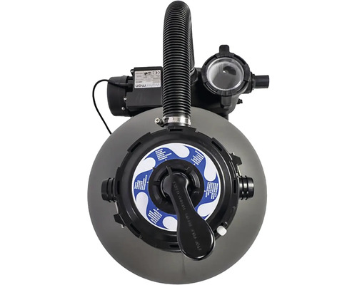 Písková filtrace pro bazény s hadicovými přípojkami, čerpadlem a ovládací pákou