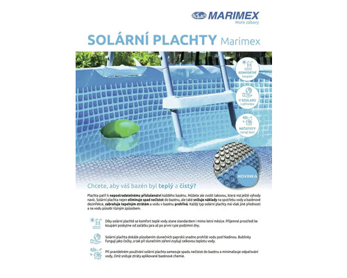 Solární plachta Marimex pro bazén ke snížení znečištění a tepelných ztrát