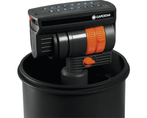 Zavlažovač Gardena pro různé plochy v černém pouzdře pro zavlažování zahrady